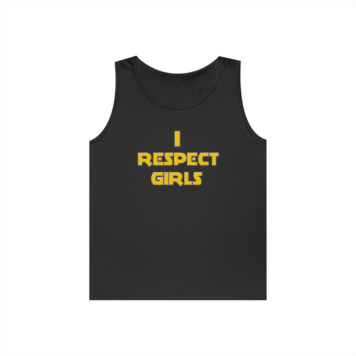 I Respect Girls Teen Boys Tank Top – Positive Message Sleeveless Shirt | Respect Matters Tank | Future Leader Apparel for Young Men