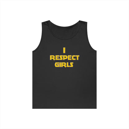 I Respect Girls Teen Boys Tank Top – Positive Message Sleeveless Shirt | Respect Matters Tank | Future Leader Apparel for Young Men