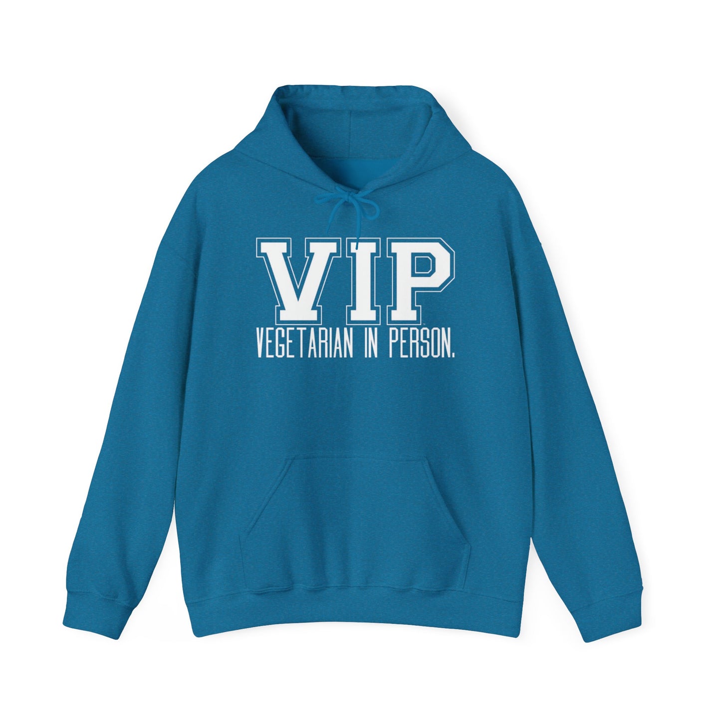 VIP Vegetarian Unisex Hoodie, Vegetarian In Person Statement Conversation Starter Hooded Sweatshirt