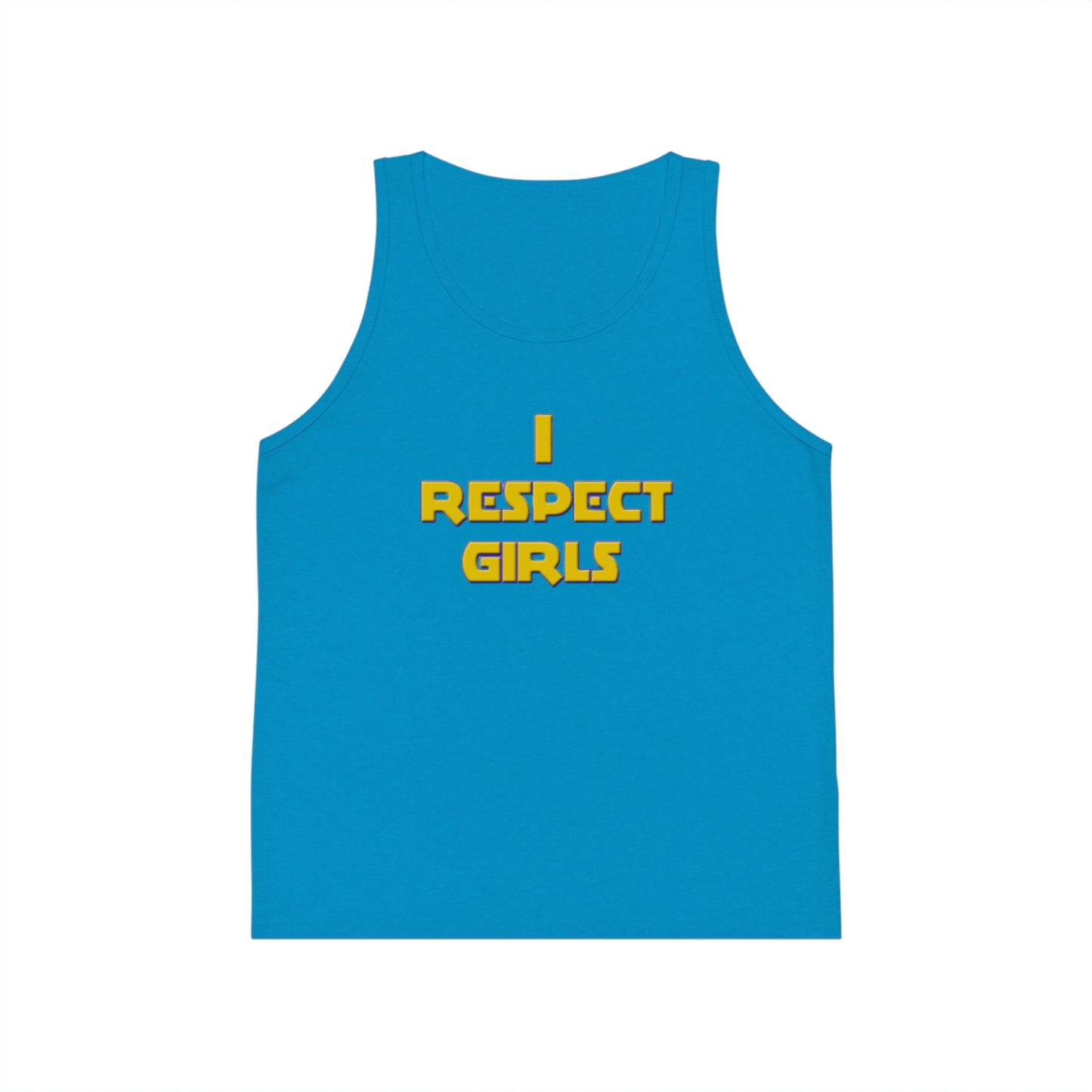 I Respect Girls Youth Tank Top – Raise Respectful Boys | Positive Character Tank for Boys | Future Gentleman Sleeveless Shirt