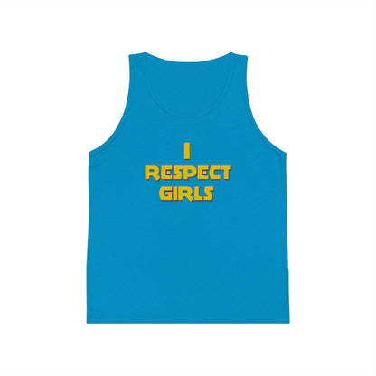 I Respect Girls Youth Tank Top – Raise Respectful Boys | Positive Character Tank for Boys | Future Gentleman Sleeveless Shirt