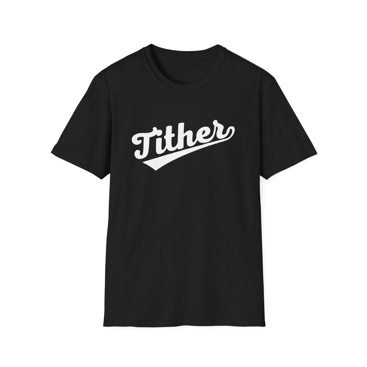 HomeRun Tither T-Shirt | Baseball Script Tee | Inspirational Giving Shirt | Positive Lifestyle Apparel | Motivational Graphic Tee