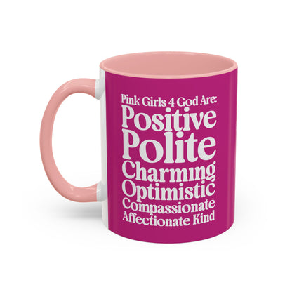 Pink Girls 4 God Mug  - Color Collection