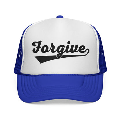 FORGIVE SCRIPT Trucker Hat | Inspirational Baseball Cap | Motivational Snapback Hat | Unisex Mesh Cap | Faith Inspired Streetwear