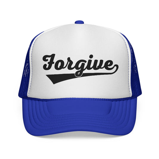 FORGIVE SCRIPT Trucker Hat | Inspirational Baseball Cap | Motivational Snapback Hat | Unisex Mesh Cap | Faith Inspired Streetwear