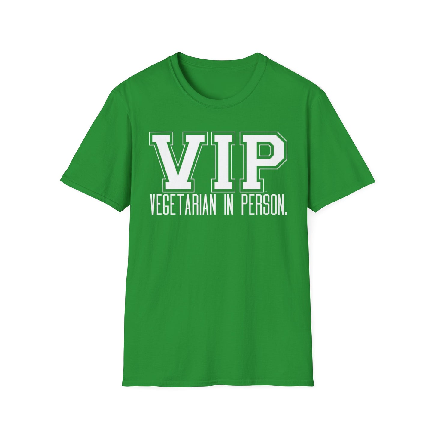 VIP Vegetarian Unisex T-shirt, Vegetarian In Person Statement Conversation Starter Tee