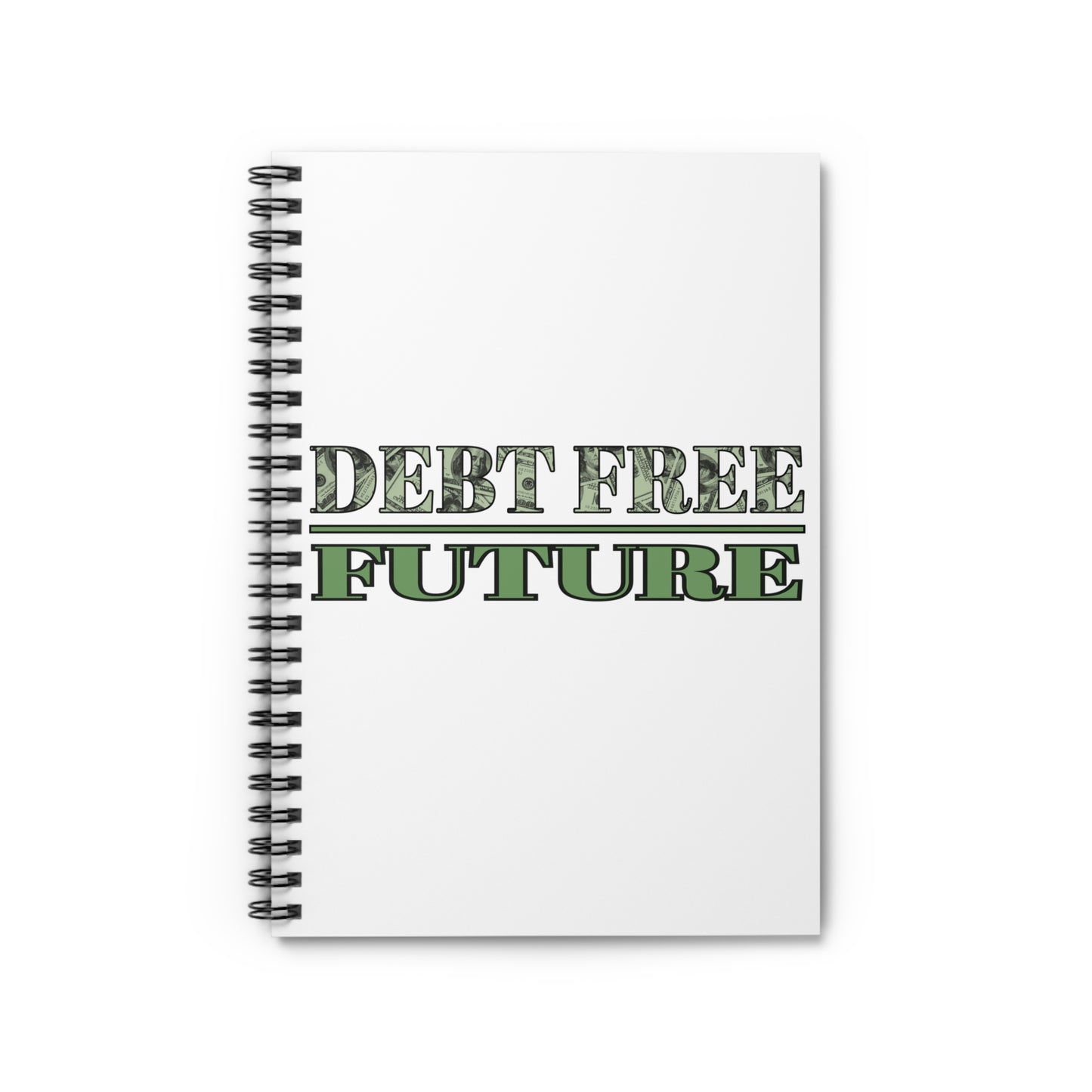 Mo' Money Debt Free Spiral Notebook – Financial Freedom Journal | 118 Ruled Pages | Inspirational Money Mindset Notebook