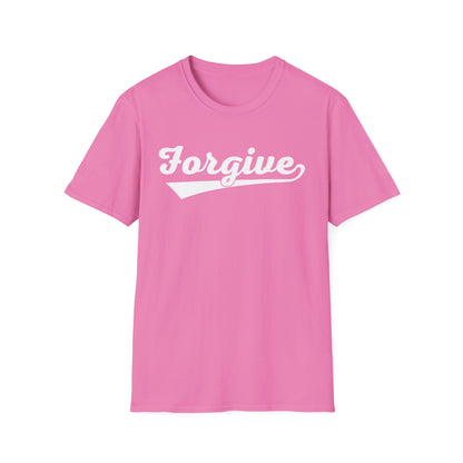 HomeRun Forgive Unisex T-Shirt | Baseball Script Tee | Inspirational Graphic Shirt | Positive Message Apparel | Motivational Unisex Shirt