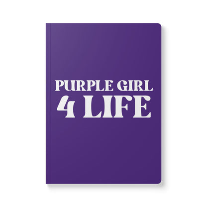 Purple Girl 4 Life Softcover Journal – Double-Sided Inspirational Journal | 100 or 200 Pages | Notebook for Girls & Women Who Love Purple
