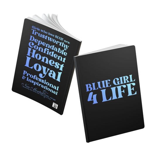 Blue Girls 4 God (Black) Softcover Journal – Double-Sided Inspirational Faith Journal | 100 or 200 Pages | Notebook for Girls & Women Who Love God