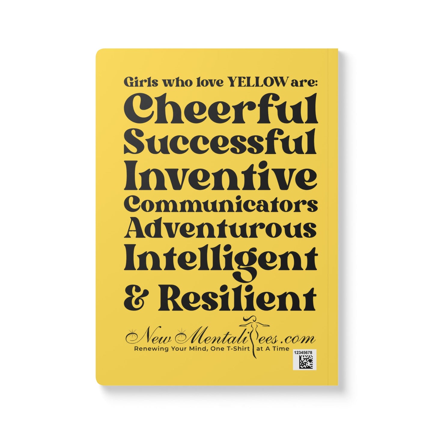 Yellow Girl 4 Life Softcover Journal – Double-Sided Inspirational Journal | 100 or 200 Pages | Notebook for Girls & Women Who Love Yellow