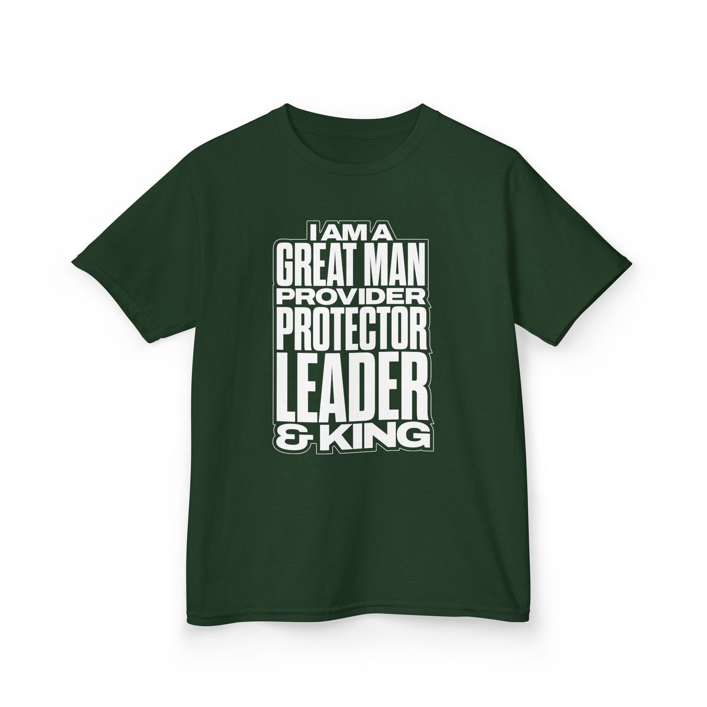 I Am A Great Man Youth T-Shirt - For Kings, Protectors & Leaders in the Making