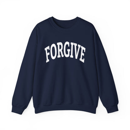 FREELY FORGIVE Collegiate Style Sweathirt | Faith-Based Sweatshirt | Christian Streetwear | Inspirational Gift