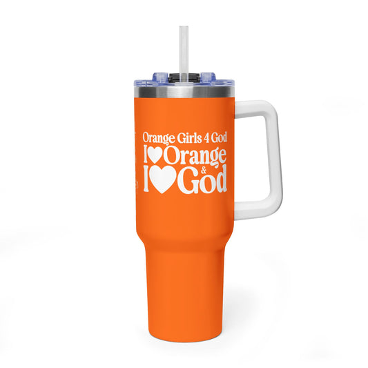 Orange Girls 4 God Colorful Tumbler - Faith Filled Women Who Love Orange