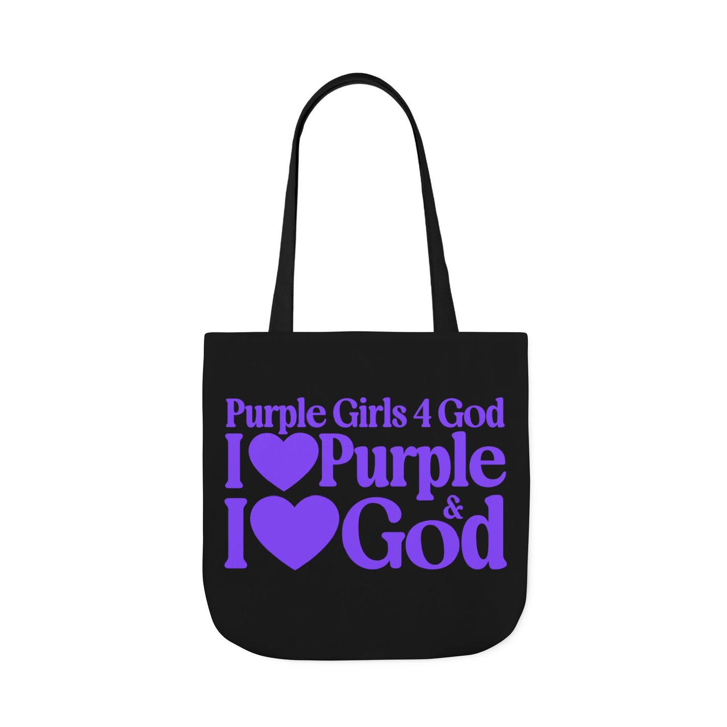 Black Contrast Purple Girls 4 God Tote Bag - You Are Royal, Creative, Powerful, Ambitious, Wise, Devoted, and Innovative!