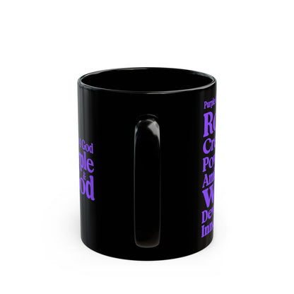 Purple Girls 4 God Mug - Black Contrast Collection