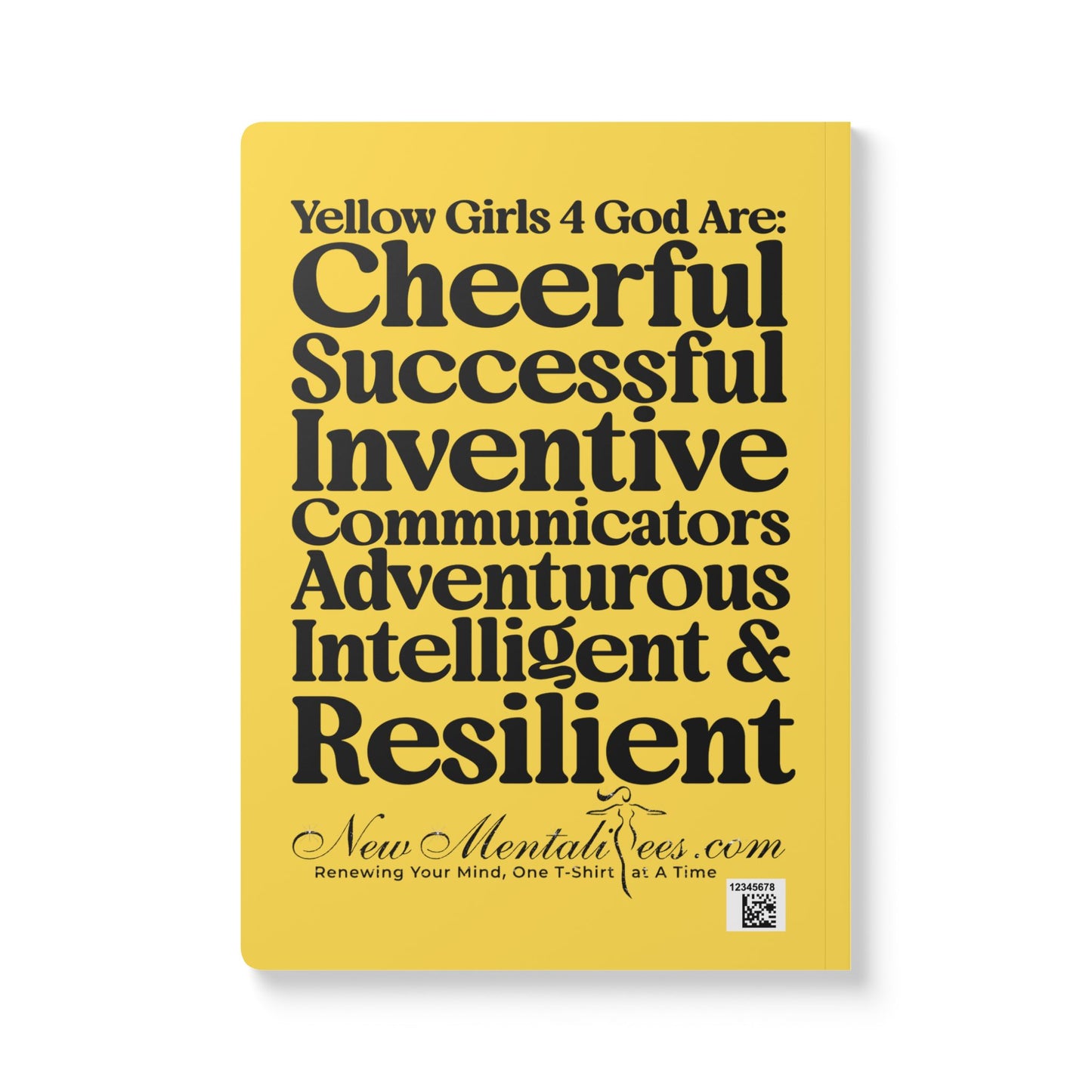 Yellow Girls 4 God Softcover Journal – Double-Sided Inspirational Faith Journal | 100 or 200 Pages | Notebook for Girls & Women Who Love God