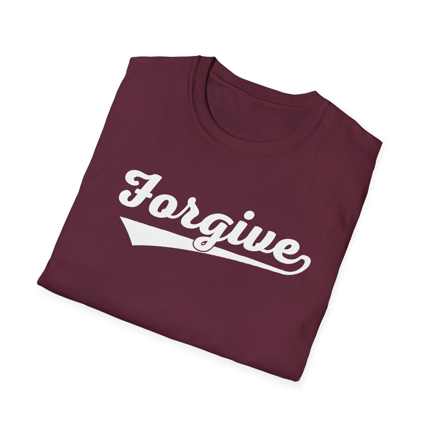 HomeRun Forgive Unisex T-Shirt | Baseball Script Tee | Inspirational Graphic Shirt | Positive Message Apparel | Motivational Unisex Shirt