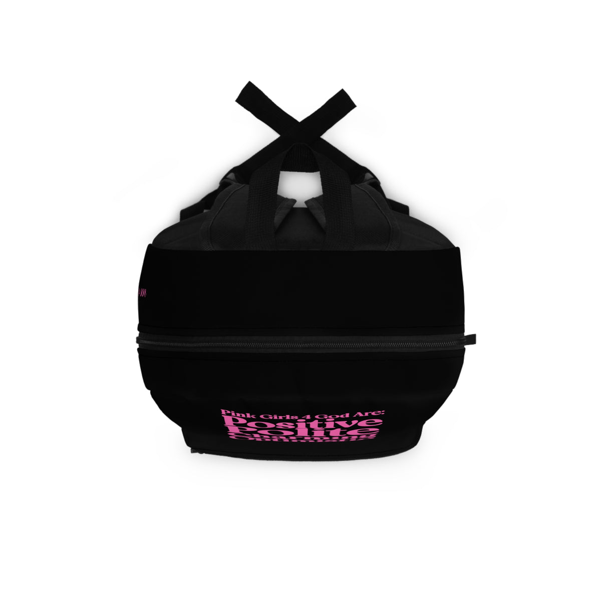 Pink Girls 4 God Black Contrast Backpack – Inspirational Christian Girls School Backpack | Faith-Based Bookbag | Lightweight Travel & School Bag