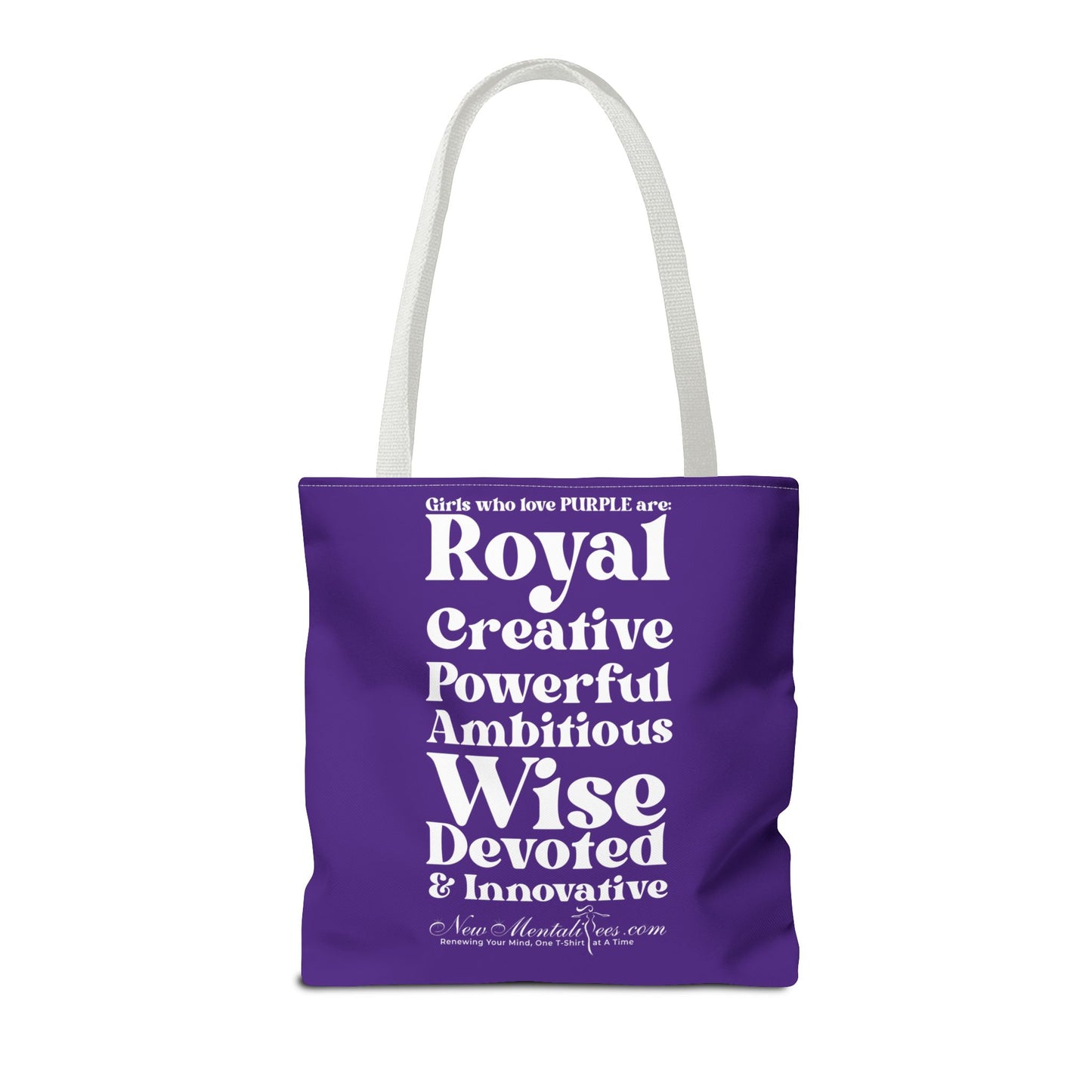 Purple Girl 4 Life Tote Bag - Cute Purple Bag for Women and Girls, Double Sided Inspirational Tote
