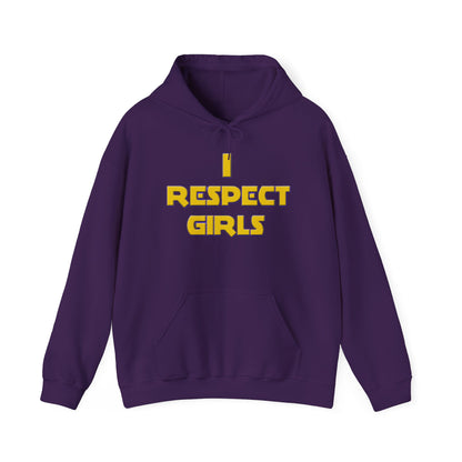 I Respect Girls Adult Hoodie - Real Men Lead With Respect