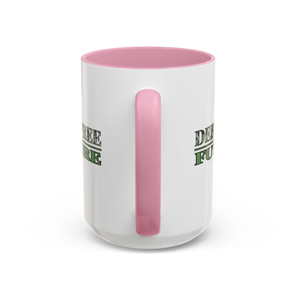 Debt Free Future Mug - More Money Motivation Coffee Cup - Pink, Black, Green