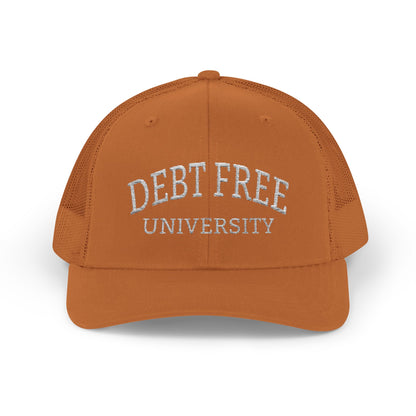 Debt Free University Embroidered Cap – Unisex Financial Freedom Hat