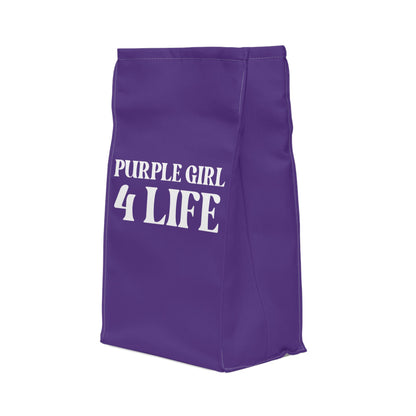Purple Girl 4 Life Lunch Bag – Double-Sided Inspirational Purple Girl Lunch Tote | Insulated Lunch Bag | Girl Power Lunch Box