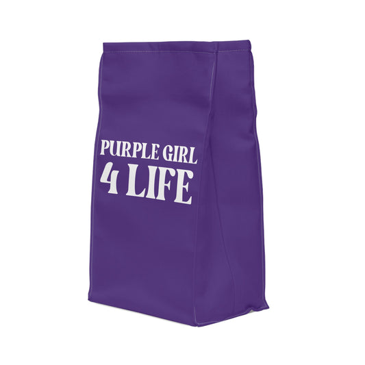 Purple Girl 4 Life Lunch Bag – Double-Sided Inspirational Purple Girl Lunch Tote | Insulated Lunch Bag | Girl Power Lunch Box