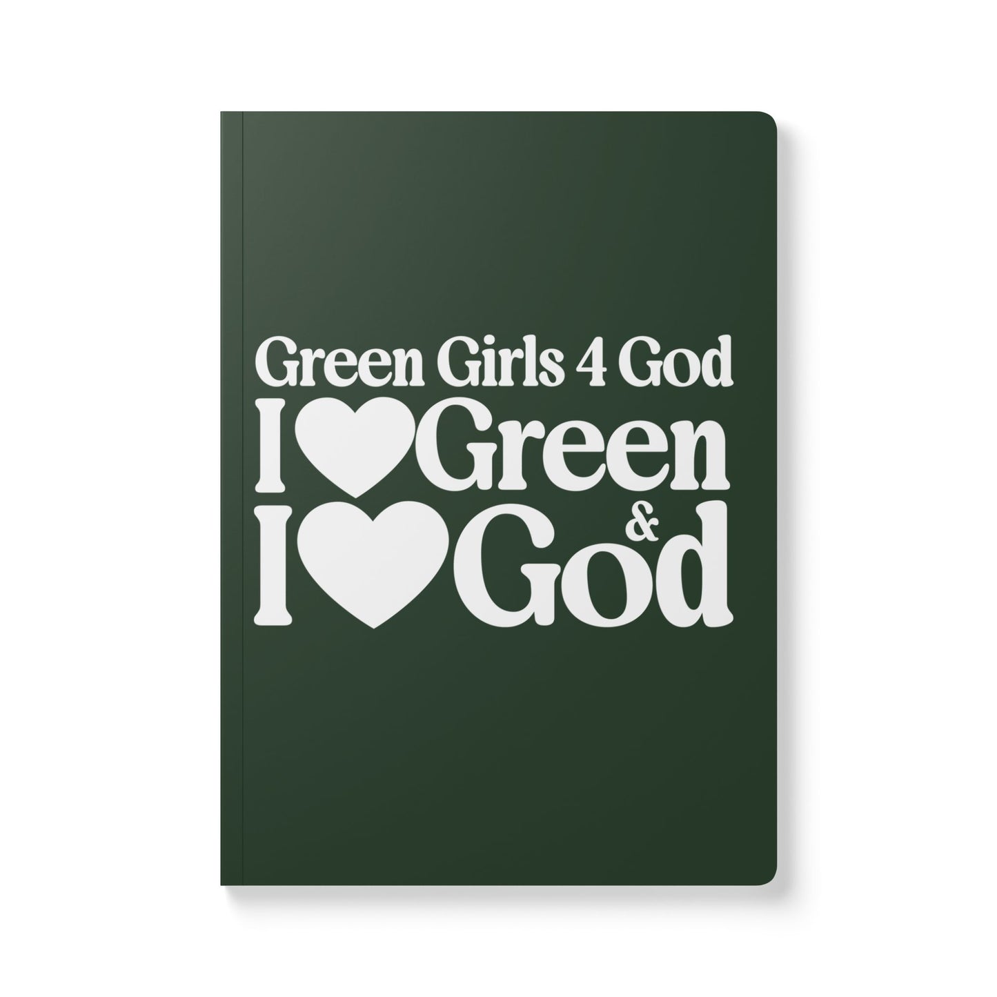 Green Girls 4 God Softcover Journal – Double-Sided Inspirational Faith Journal | 100 or 200 Pages | Notebook for Girls & Women Who Love God