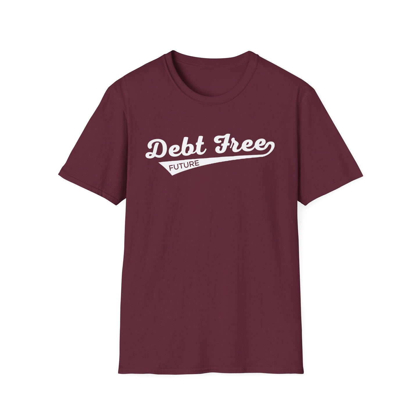 Debt Free Future Baseball Script Unisex T-Shirt - Motivational Money Mindset - Debt-Free Lifestyle Gift