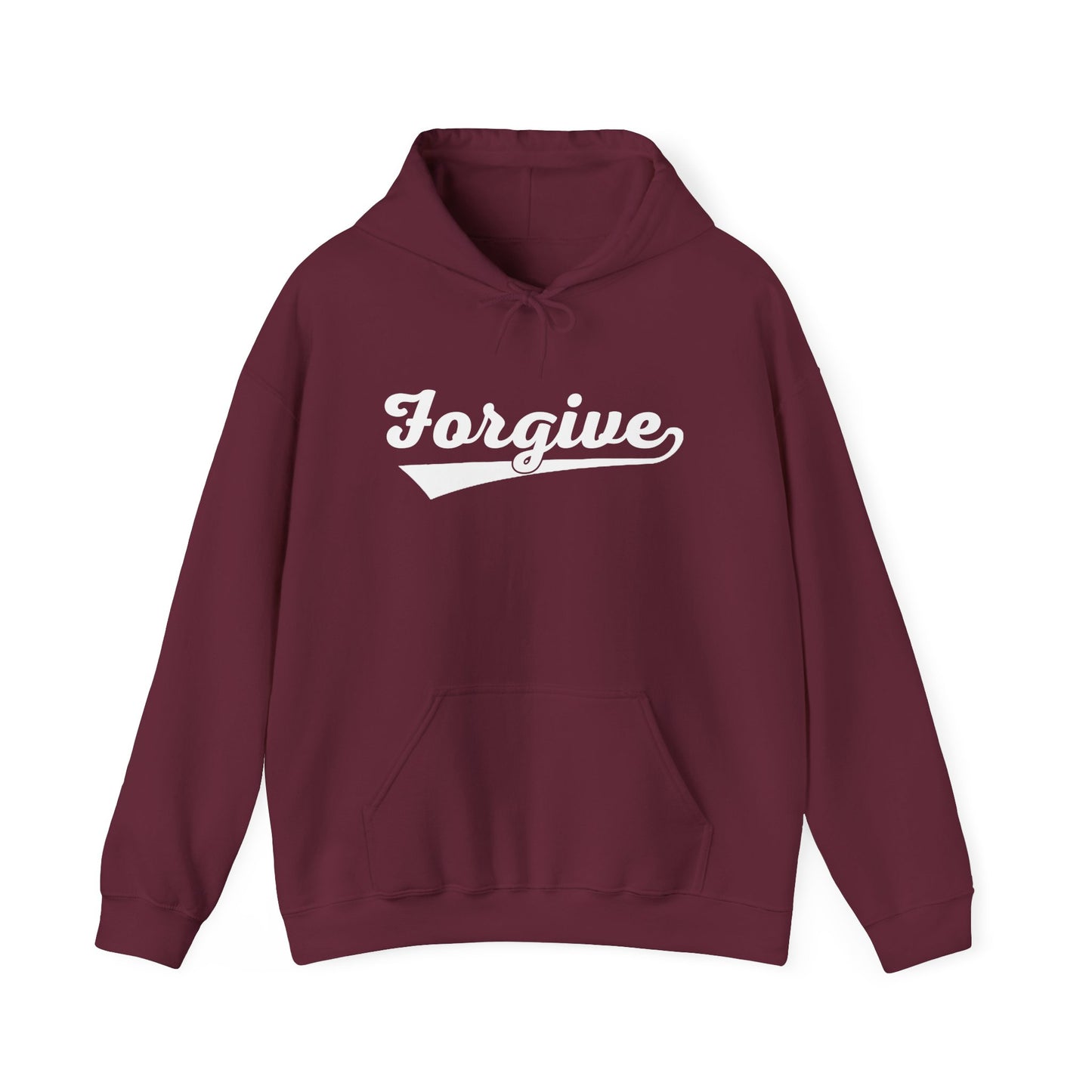 HomeRun Forgive Hoodie | Baseball Script Hoodie | Inspirational Graphic Hoodie | Positive Message Pullover | Motivational Unisex Hoodie