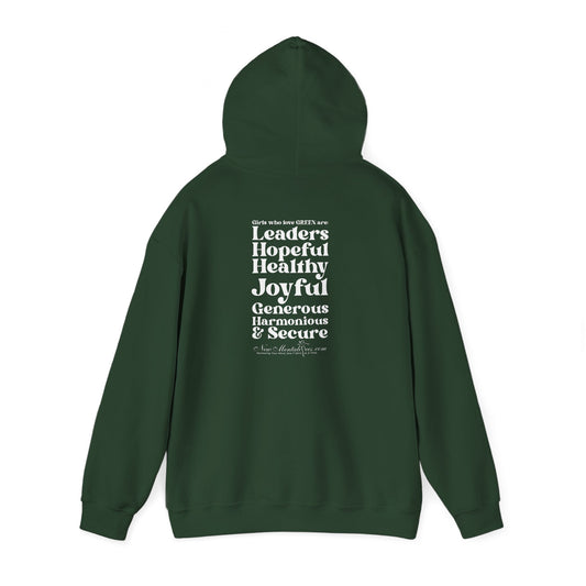 Green Girl 4 Life Hoodie - Cute Ladies Green Graphic Hoodie, Positive Affirmation Hoodie, Inspirational Unisex Hoodie, Green Fashion