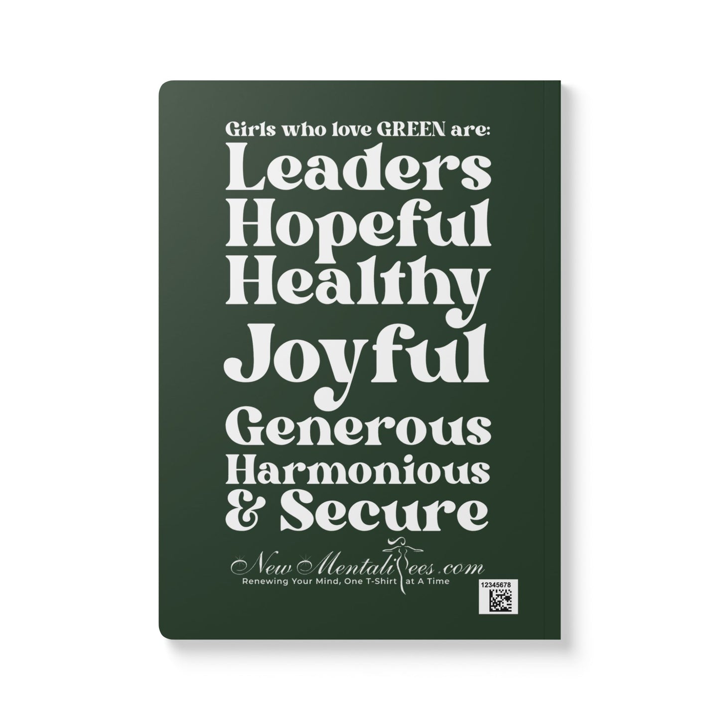 💚 Green Girl 4 Life Softcover Journal – Double-Sided Inspirational Journal | 100 or 200 Pages | Notebook for Girls & Women Who Love Green