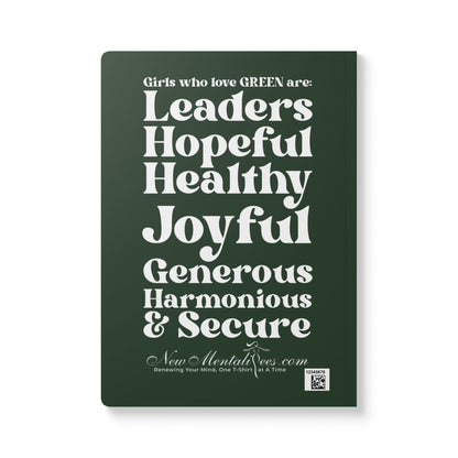 💚 Green Girl 4 Life Softcover Journal – Double-Sided Inspirational Journal | 100 or 200 Pages | Notebook for Girls & Women Who Love Green