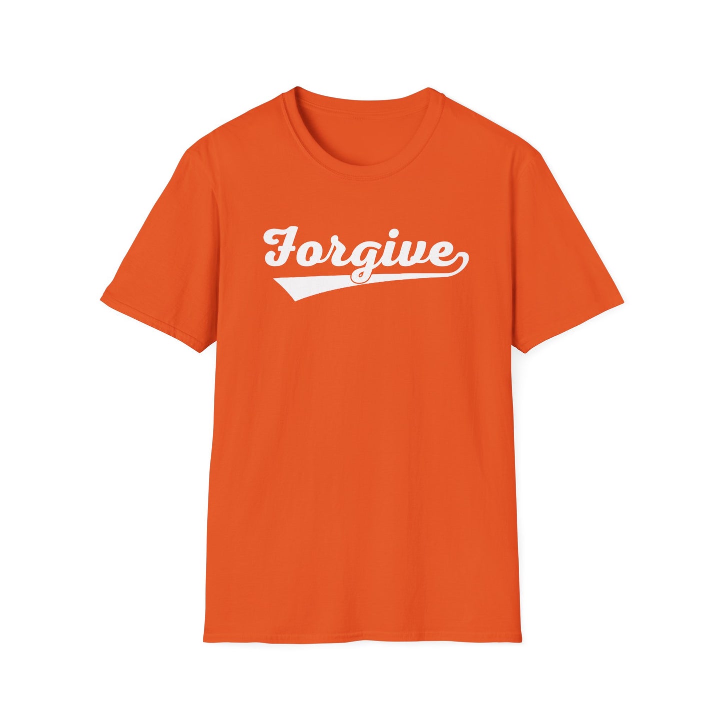 HomeRun Forgive Unisex T-Shirt | Baseball Script Tee | Inspirational Graphic Shirt | Positive Message Apparel | Motivational Unisex Shirt