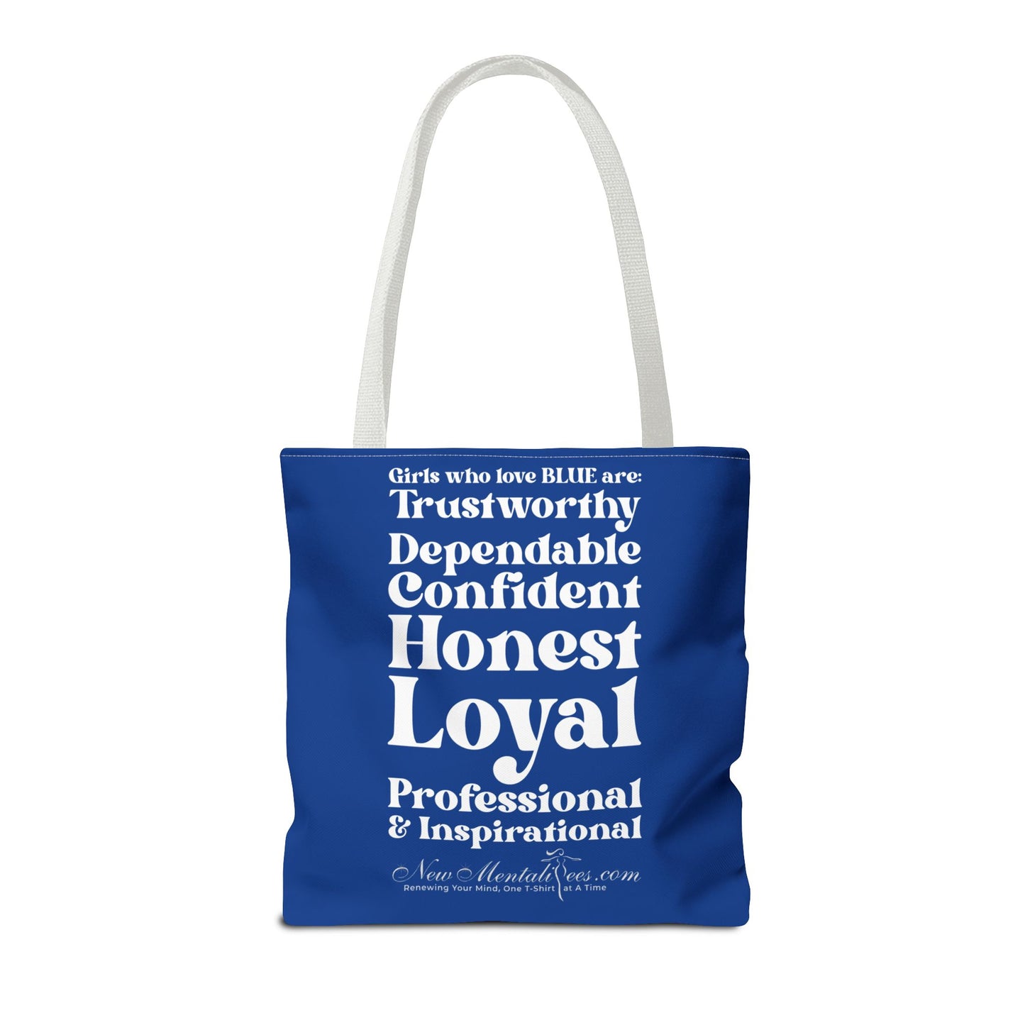 Blue Girl 4 Life Tote Bag - Cute Blue Bag for Women and Girls, Double Sided Inspirational Tote