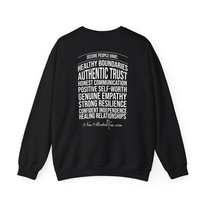 Secure White Design Unisex Sweatshirt - Confidence You Can Feel & Faith You Can Wear