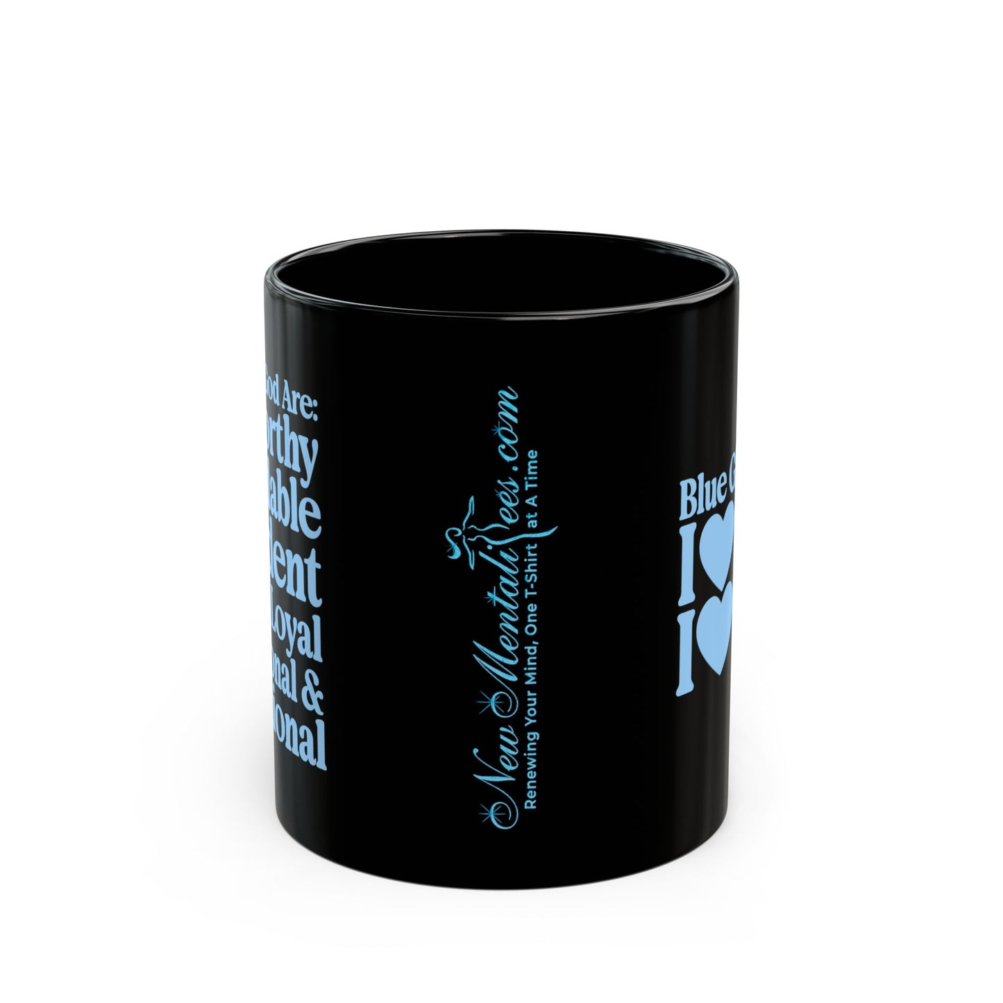 Blue Girls 4 God Mug - Black Contrast Collection