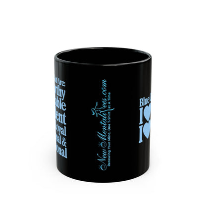 Blue Girls 4 God Mug - Black Contrast Collection