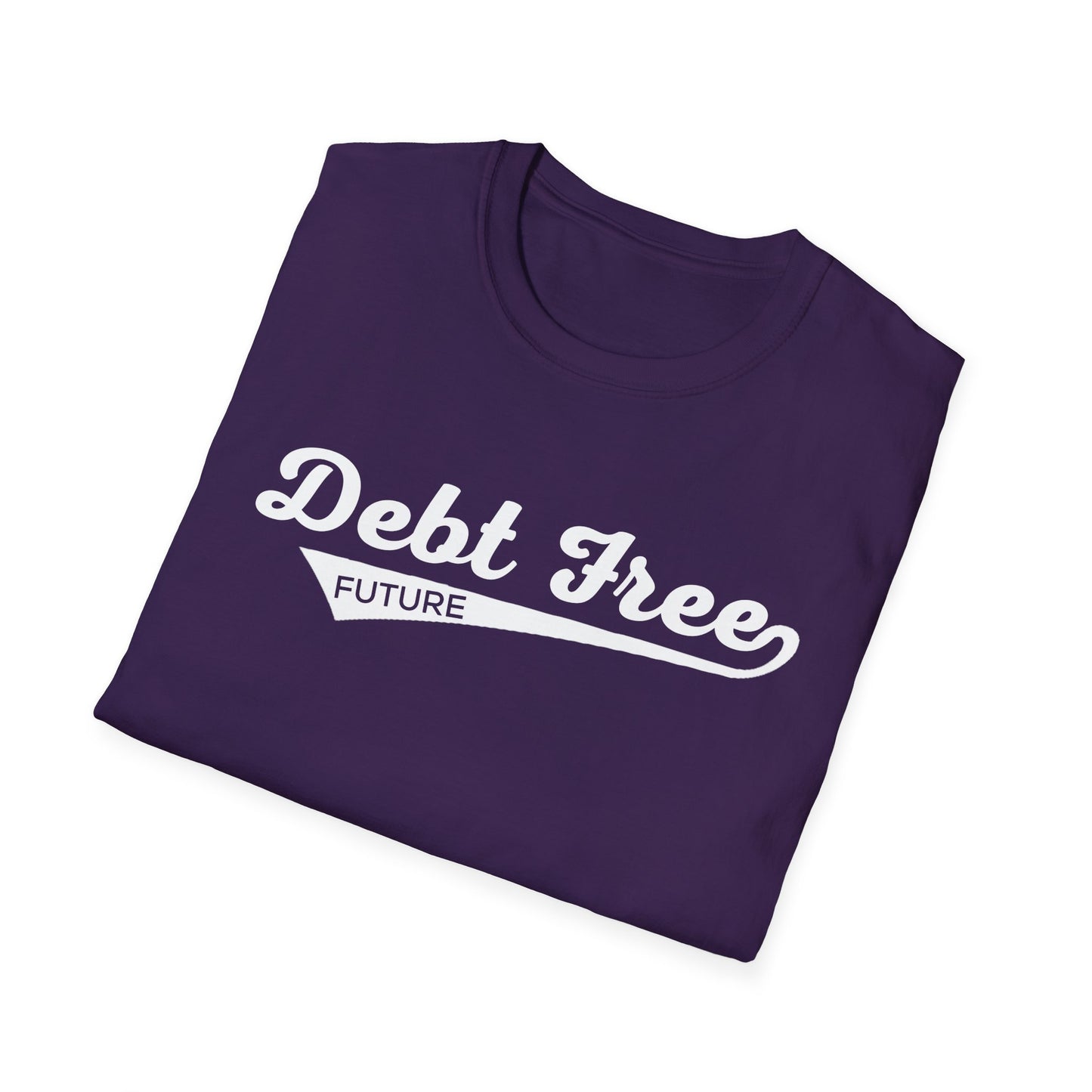 Debt Free Future Baseball Script Unisex T-Shirt - Motivational Money Mindset - Debt-Free Lifestyle Gift