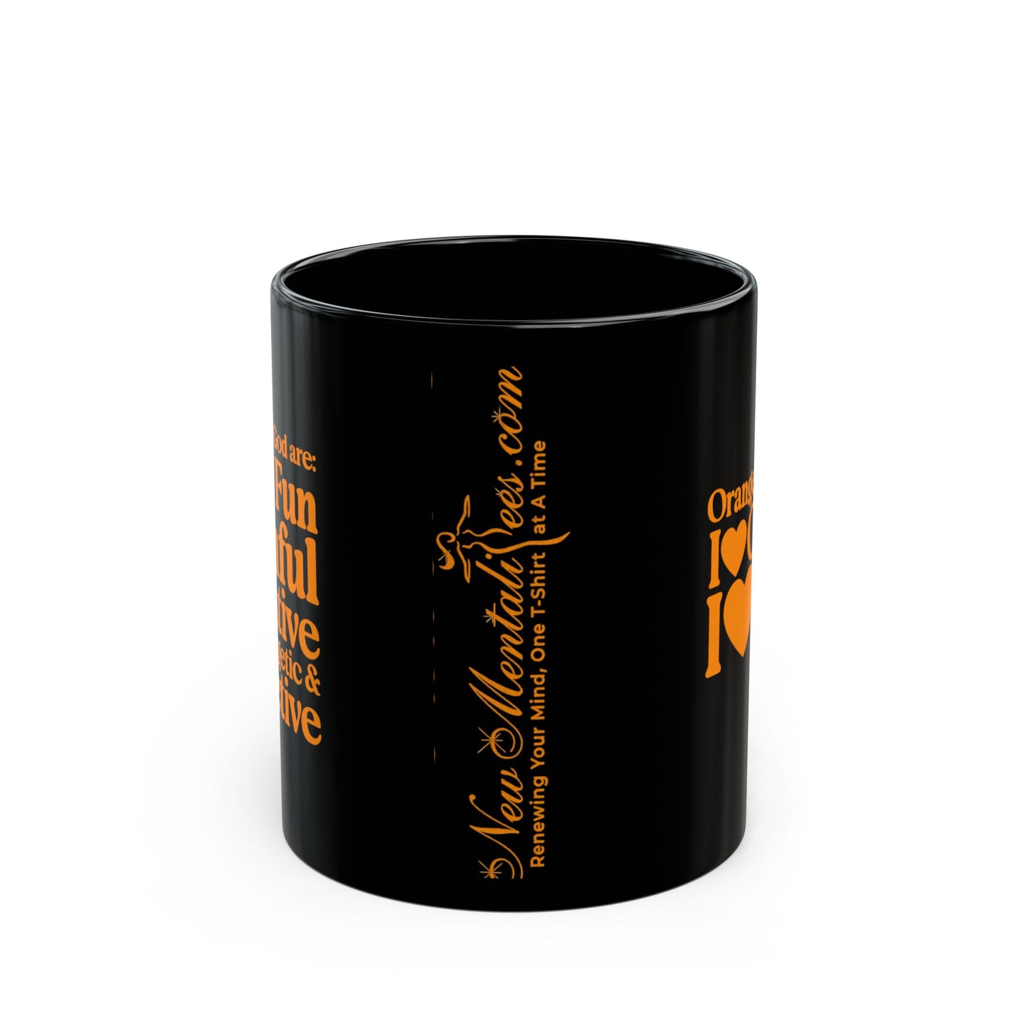 Orange Girls 4 God Mug - Black Contrast Collection