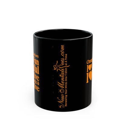 Orange Girls 4 God Mug - Black Contrast Collection
