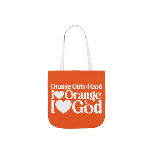 Orange Girls 4 God Tote Bag - You are Warm, Fun, Youthful, Innovative, Happy, Energetic, and Productive!