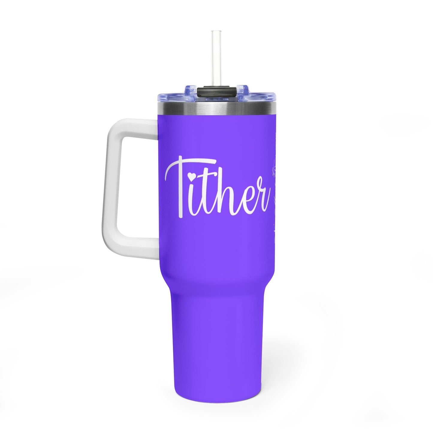 Tither Faith Statement 40 oz Tumbler – Heart Edition For Those Who Love Tithing