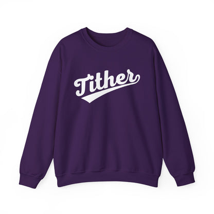 Home Run Tither Sweatshirt | Baseball Script Crewneck | Inspirational Giving Sweatshirt | Motivational Unisex Sweatshirt