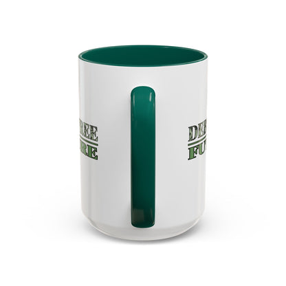Debt Free Future Mug - More Money Motivation Coffee Cup - Pink, Black, Green