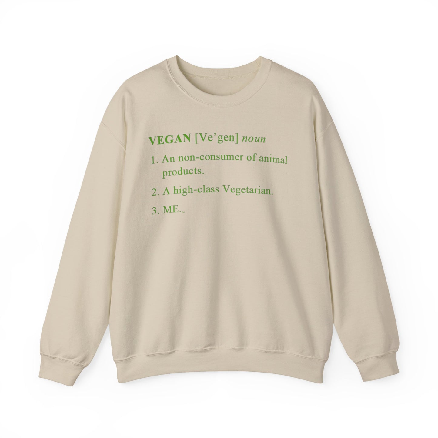 Vegan Definition Unisex Sweatshirt -  Funny & Bold Plant-Based Statement Pullover