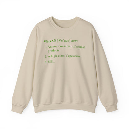 Vegan Definition Unisex Sweatshirt -  Funny & Bold Plant-Based Statement Pullover