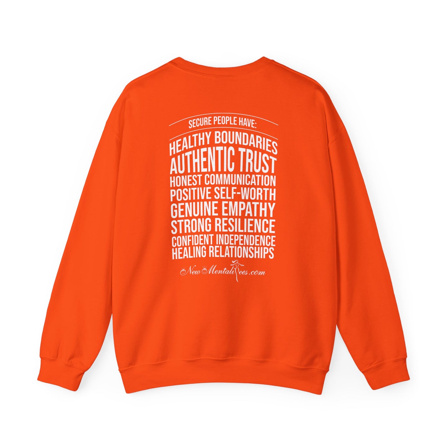 Secure White Design Unisex Sweatshirt - Confidence You Can Feel & Faith You Can Wear